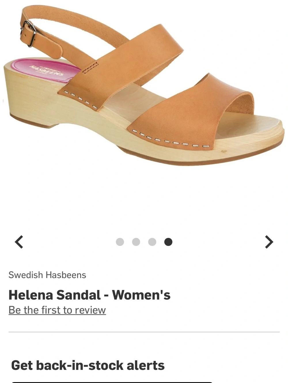 Swedish Hasbeens Cognac Leather Wedge Sandals SIZE 38. Fits like a 7.5
